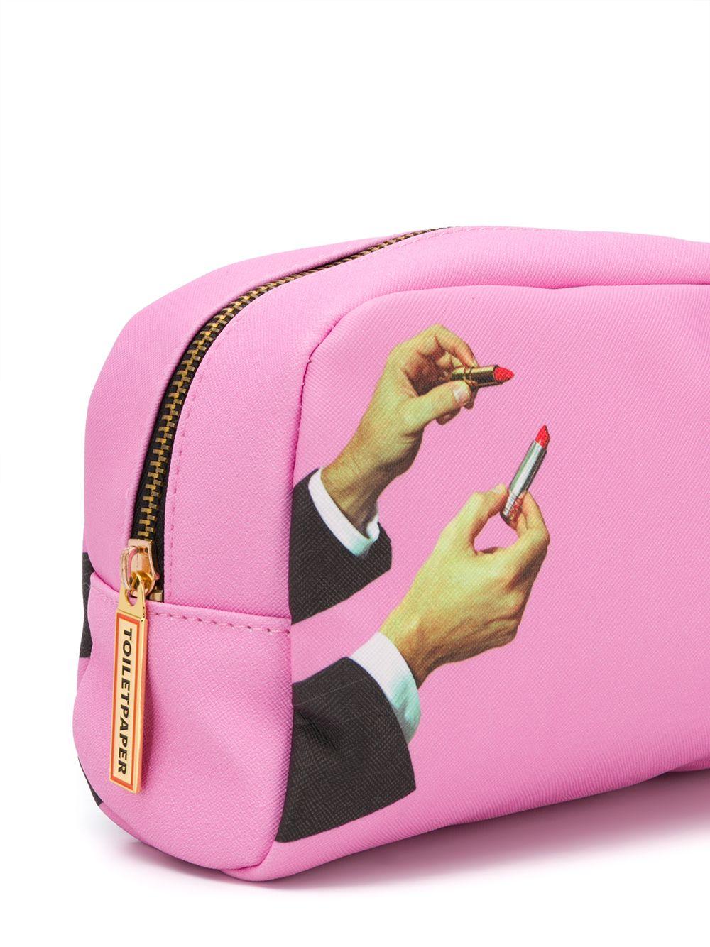 lipstick print makeup bag Product Image