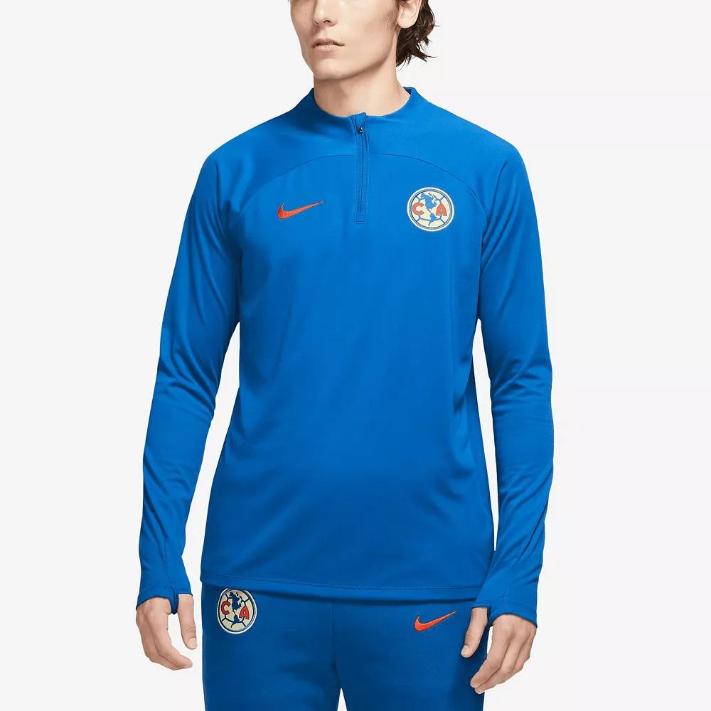 Men's Nike Blue Club America Academy Pro Drill Raglan Quarter-Zip Top, Size: Medium, Caf Blue Product Image