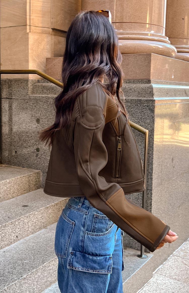 Lioness Chocolate Nueve Biker Jacket Product Image