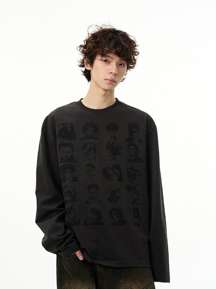 RT No. 11307 FACES GRAPHIC LONG SLEEVE Product Image