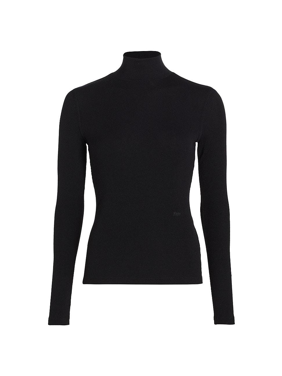 Womens Rib Turtleneck Sweater Product Image