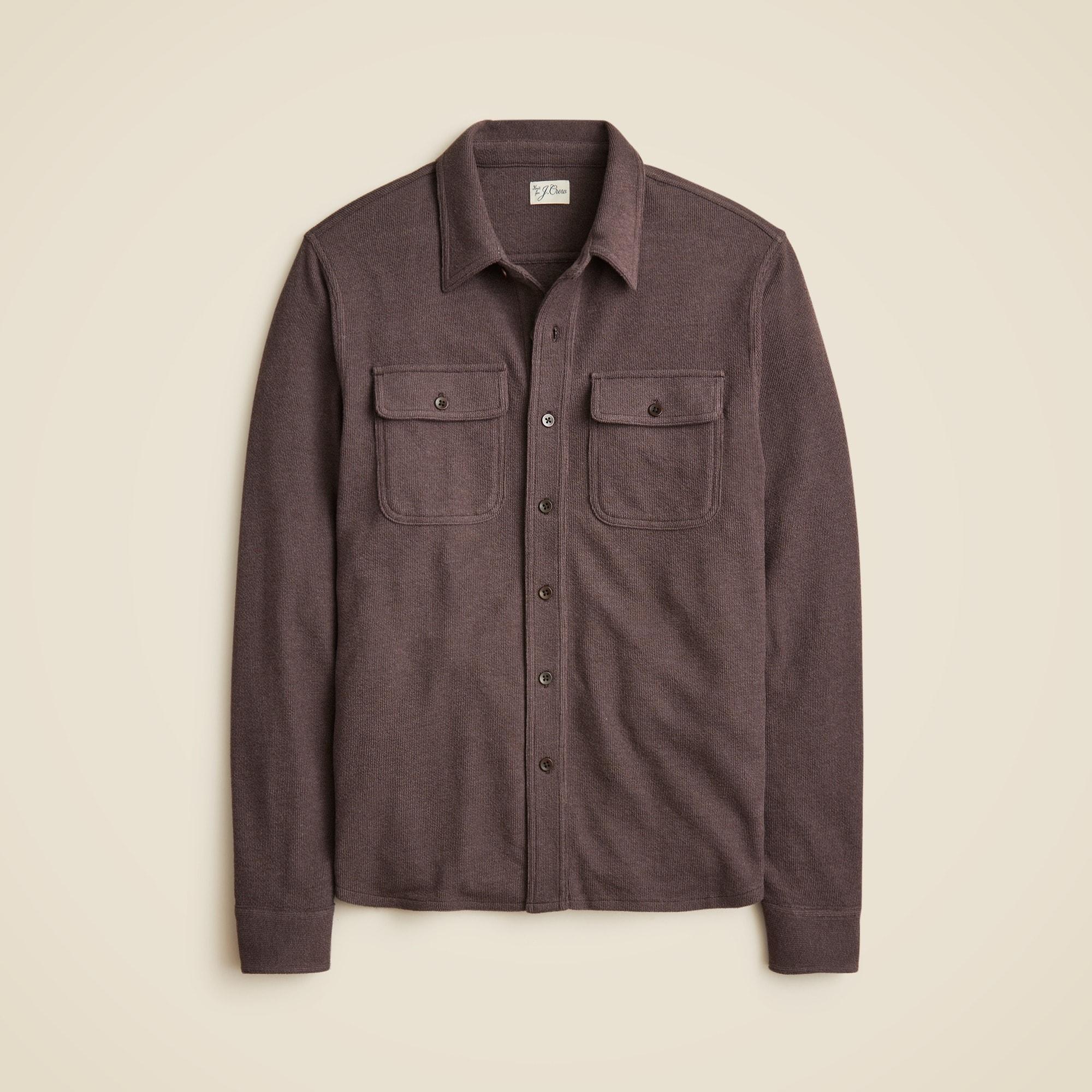 Long-sleeve textured sweater-tee shirt Product Image