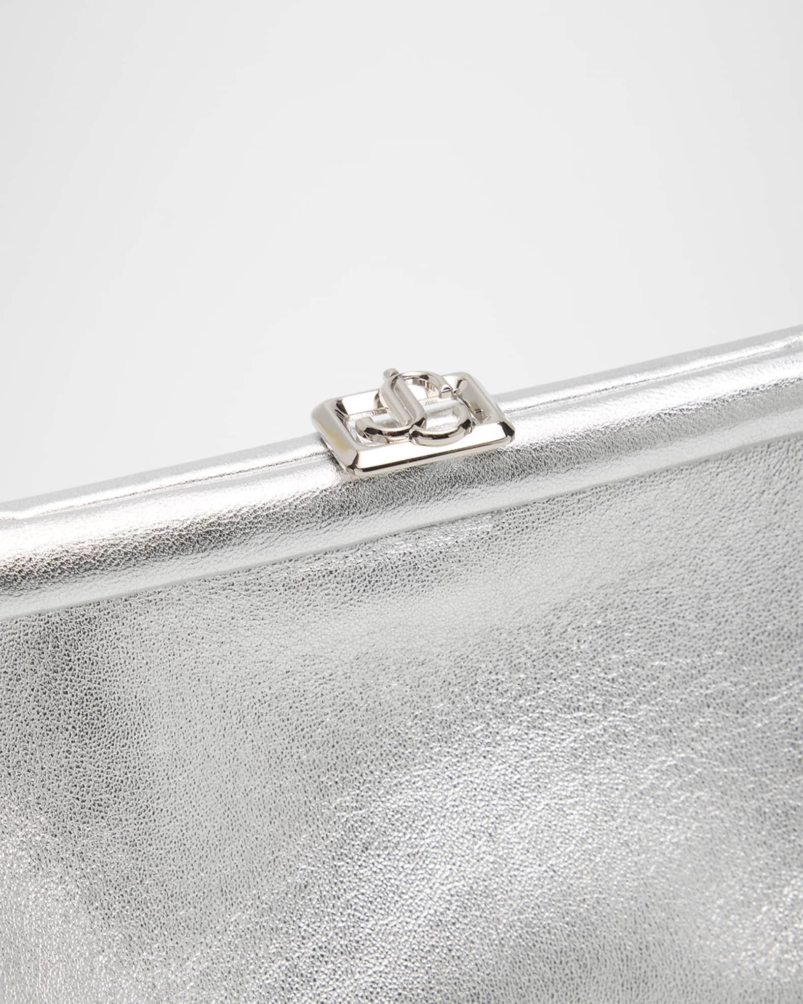 Skylar Frame Metallic Leather Clutch Bag  Product Image