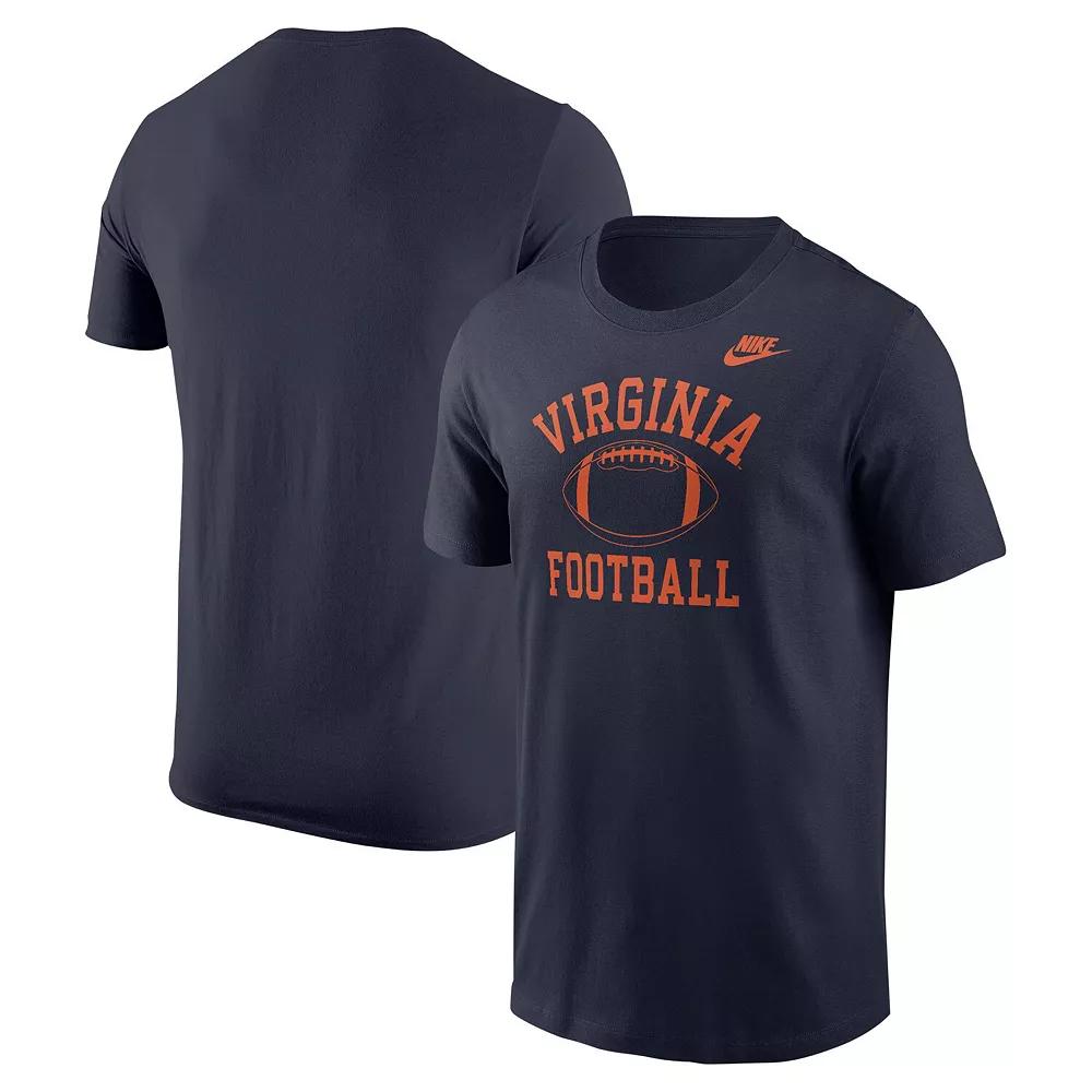 Men's Nike Navy Virginia Cavaliers Vintage Football Core T-Shirt,  Product Image