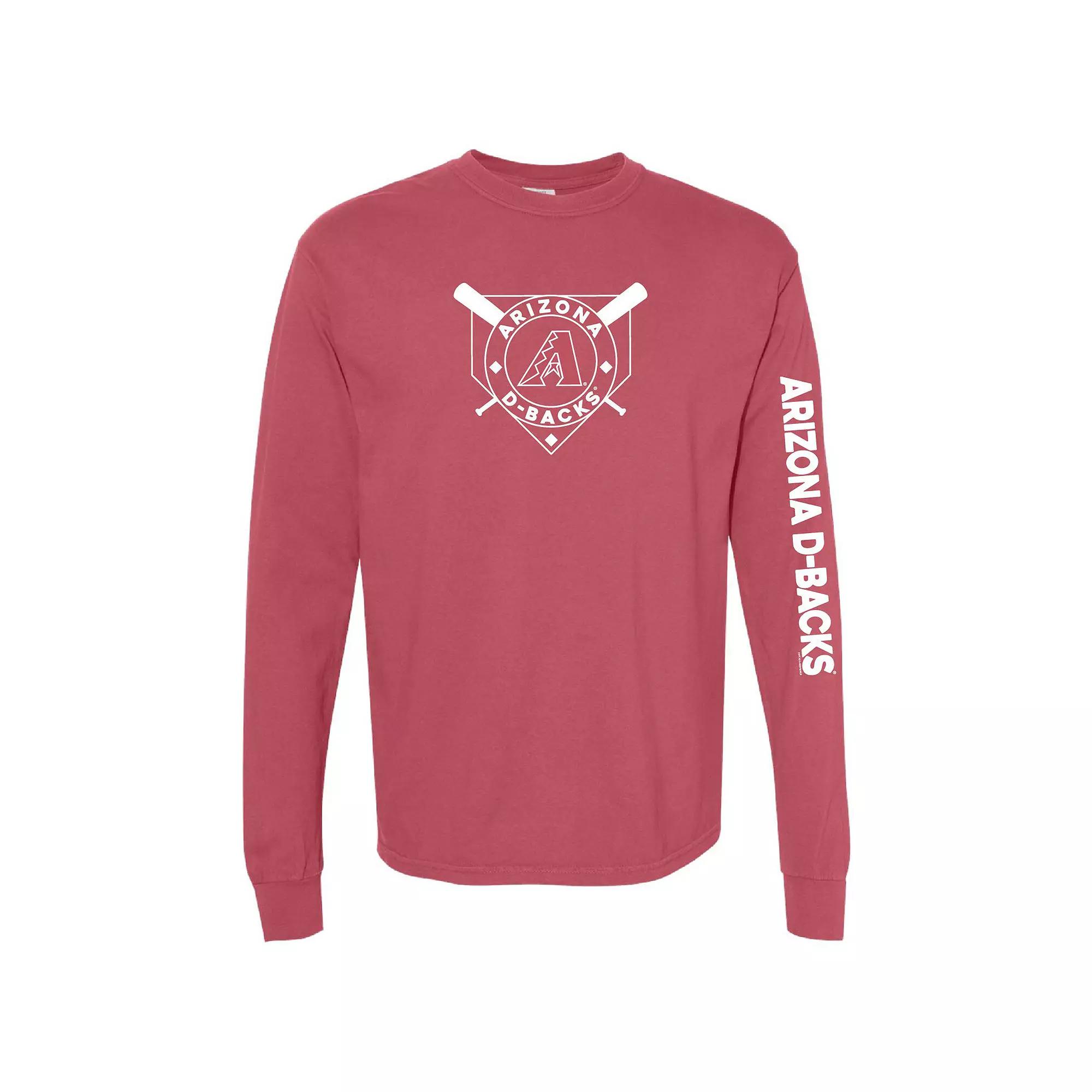 Women's Soft as a Grape Red Arizona Diamondbacks Pigment Dye Long Sleeve T-Shirt,  Product Image