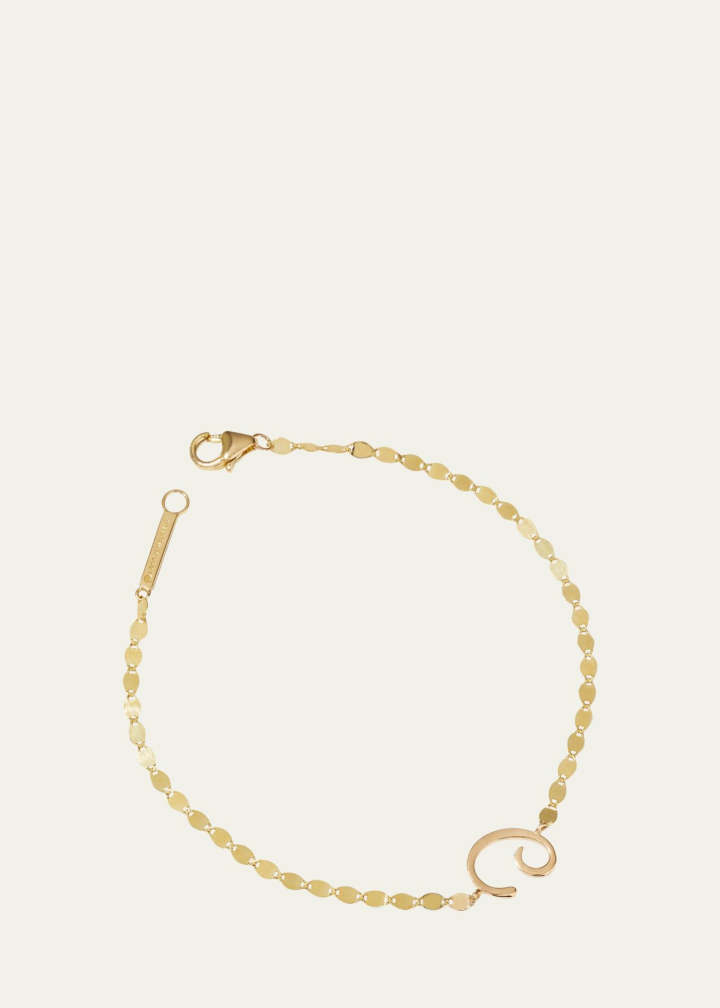 Micro Cursive Initial Bracelet Product Image