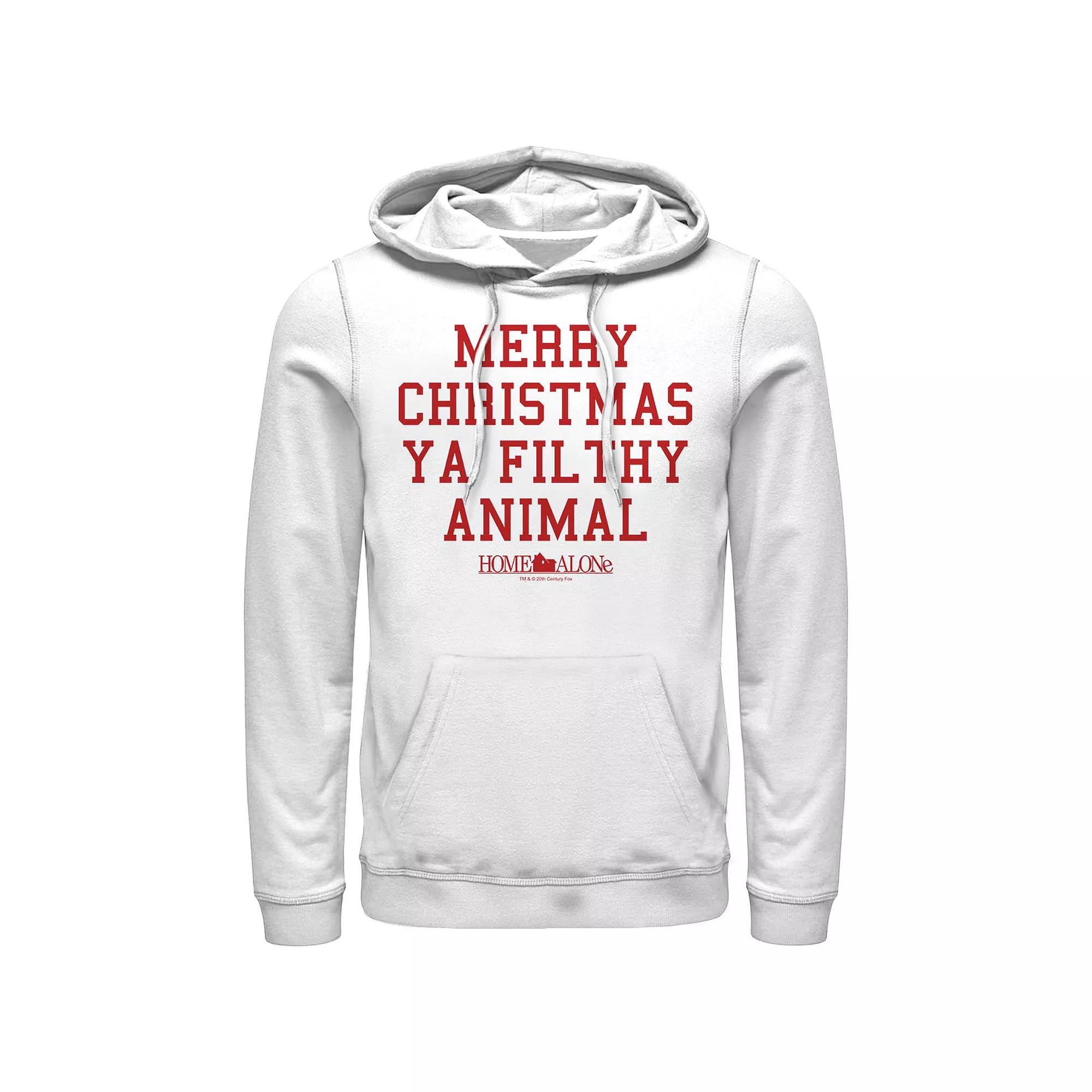 Big & Tall Home Alone Merry Christmas Ya Filthy Animal Graphic Hoodie, Men's,  Product Image