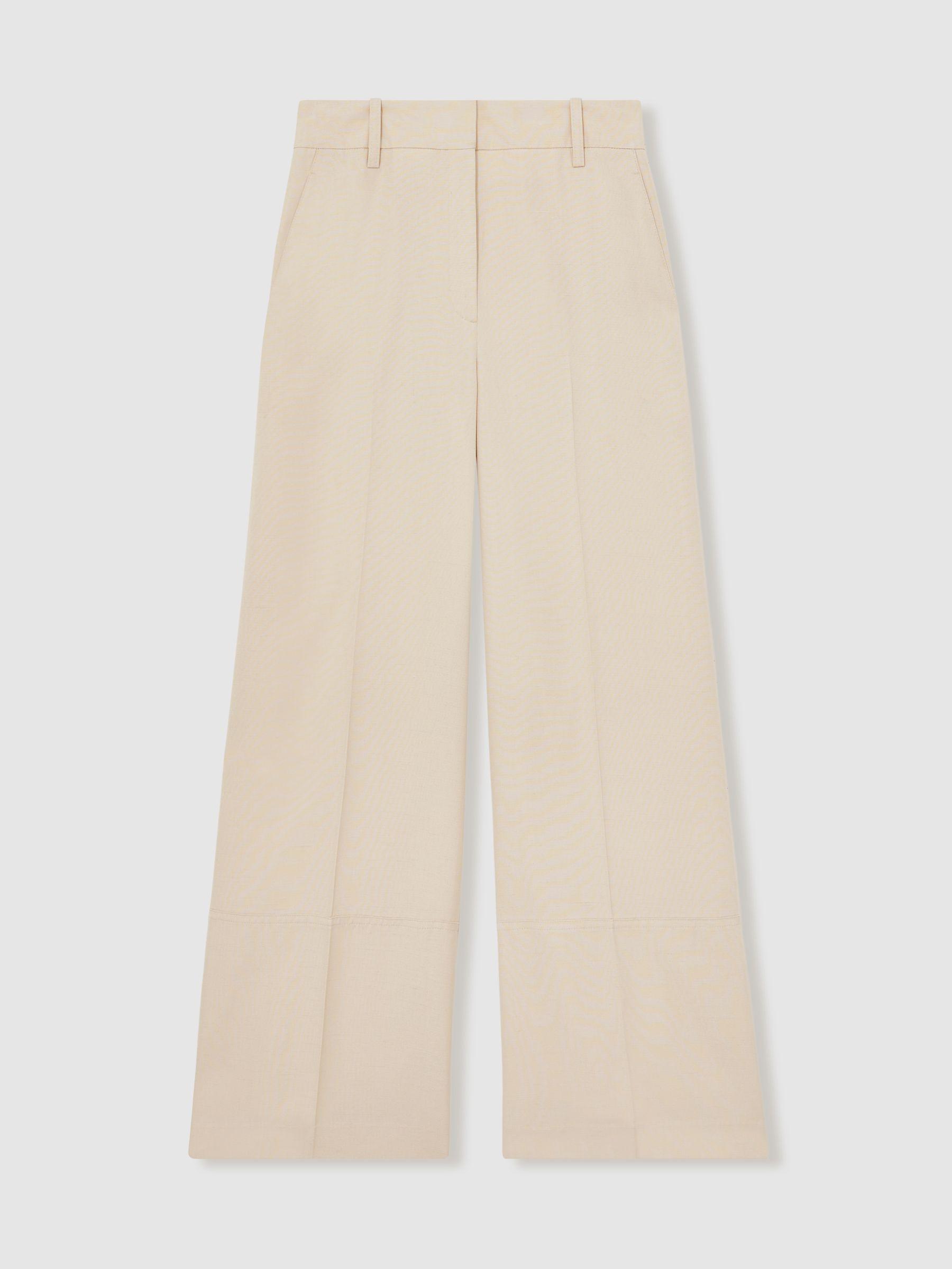 Atelier Wide-Leg Woven Trousers in Off White Product Image