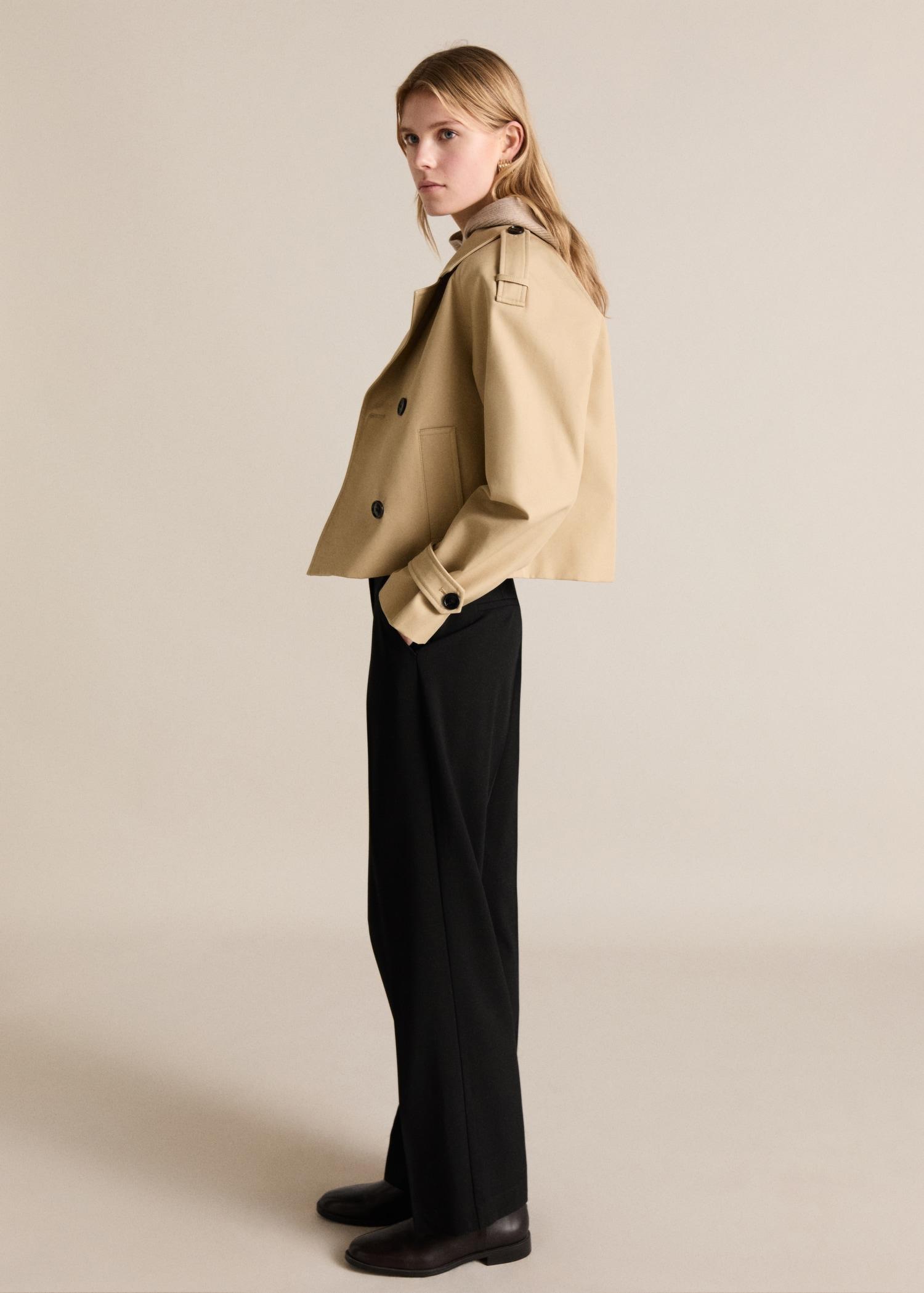 Straight mid-rise pants - Women | MANGO USA Product Image