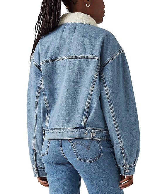 Levi's® Long Sleeve Sherpa-Detailed Denim Trucker Jacket Product Image