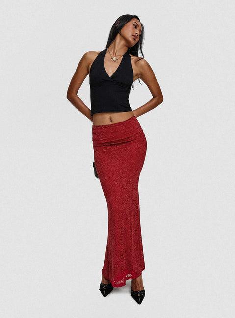Silene Maxi Skirt Red Product Image