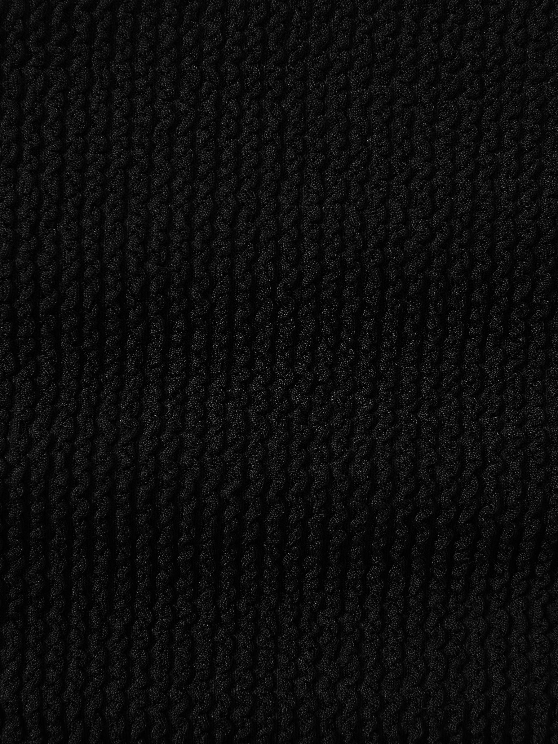 Good American Always Fits Textured Scoop Neck Bikini Top in Black Product Image