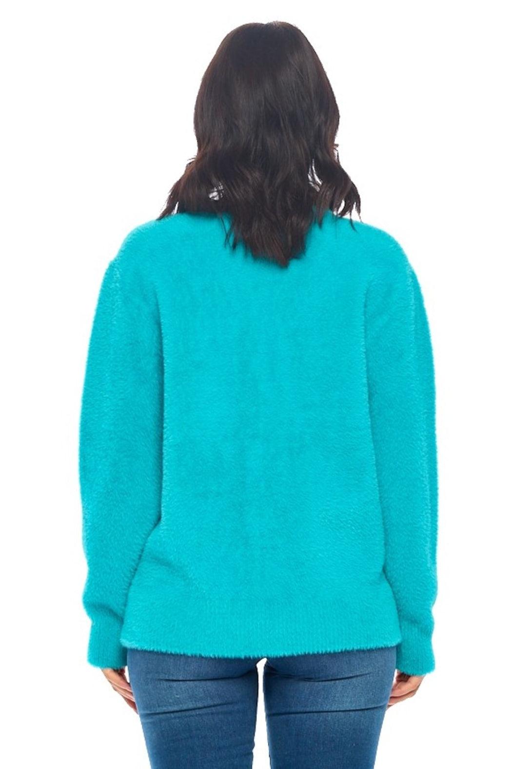Open Front Fuzzy Sweater Product Image