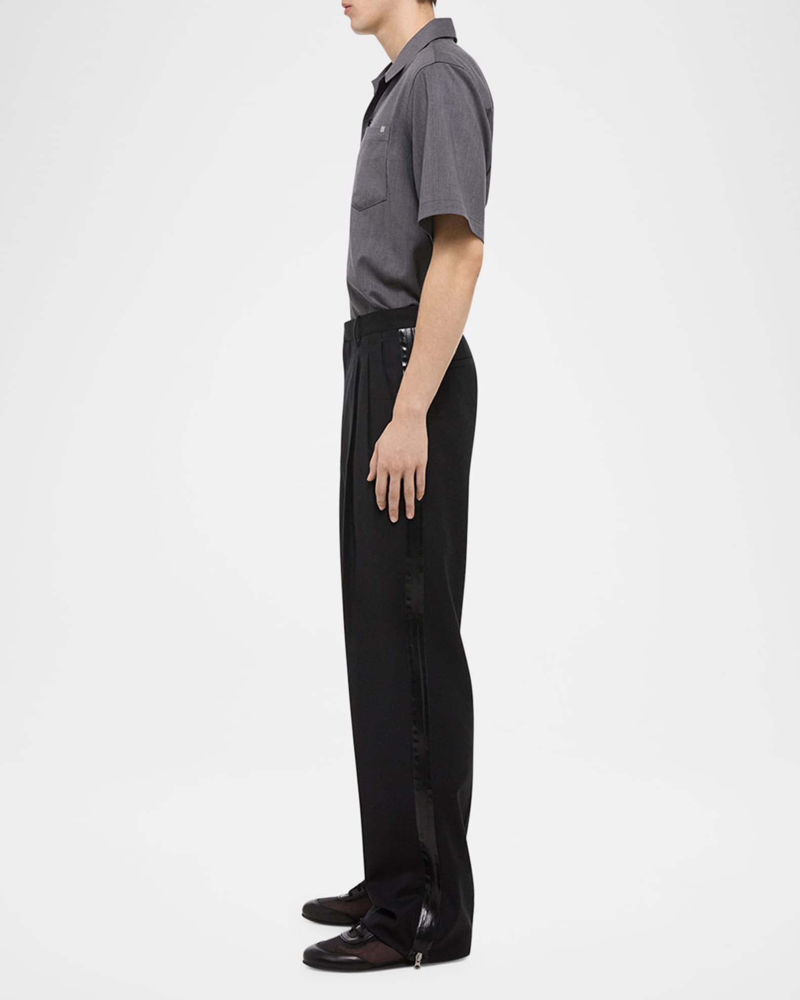 Men's Zip Double-Pleated Trousers Product Image