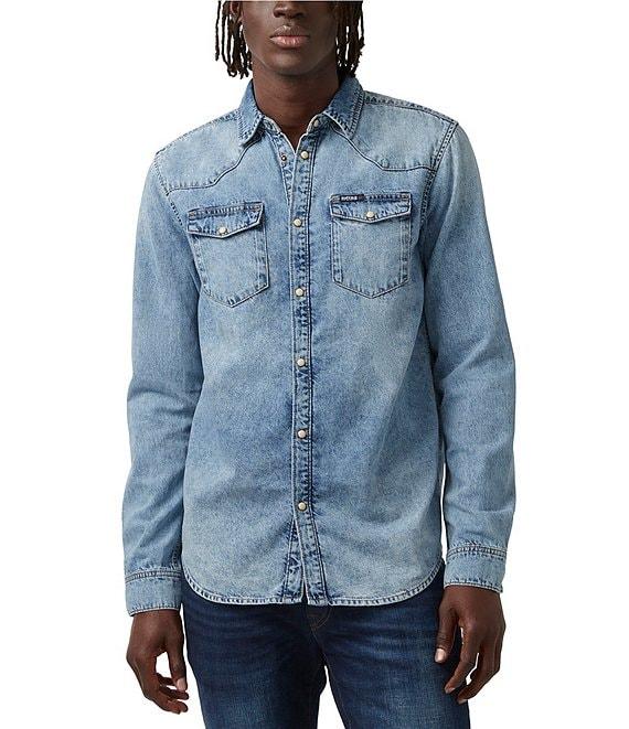 Buffalo David Bitton Sheldo Long Sleeve Denim Shirt Product Image