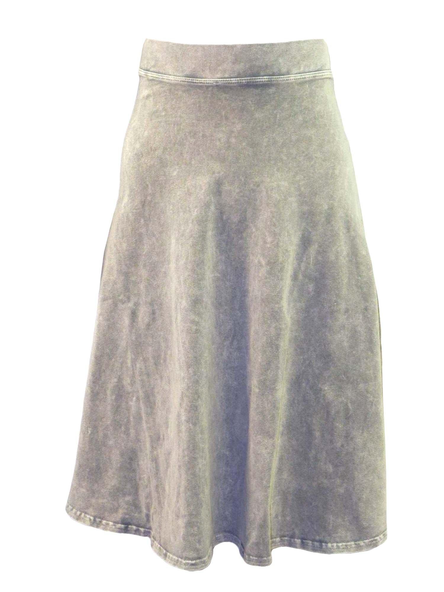 Hard Tail Easy Flare Knee Skirt W-646 Product Image