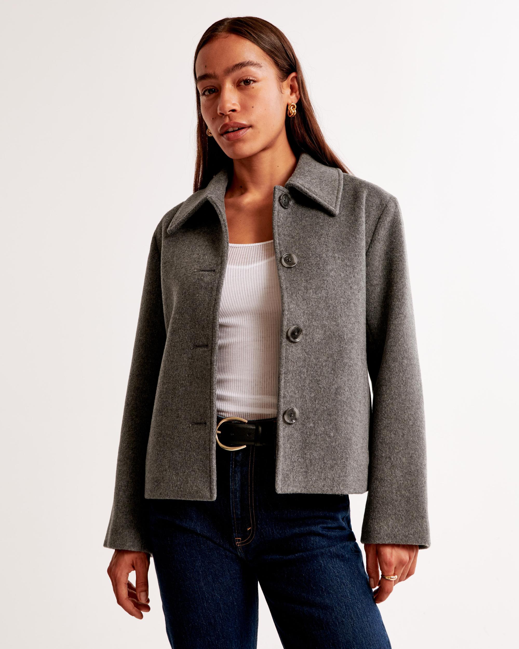 Short Wool-Blend Coat Product Image