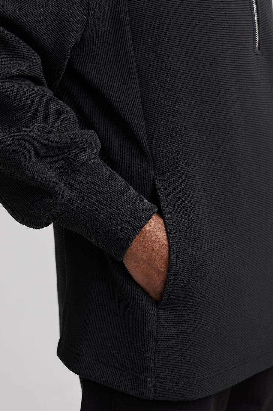 Fulham Longline Halfzip - Black Product Image