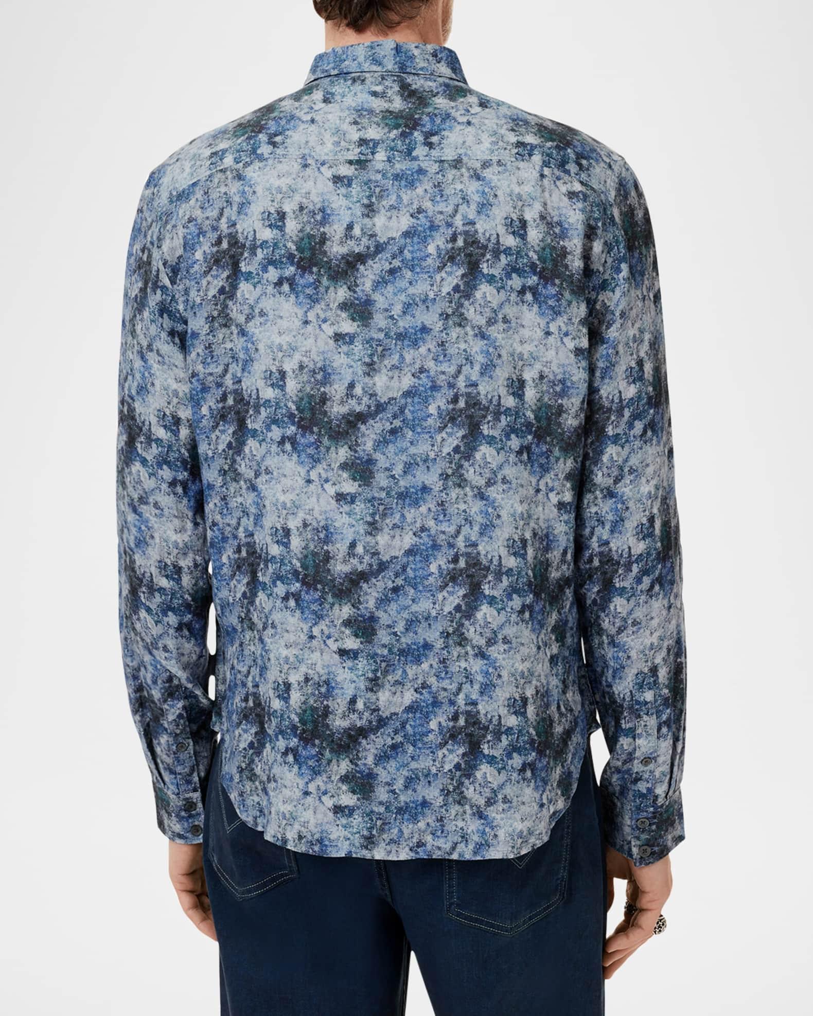 Men's Luca Linen Abstract Sport Shirt Product Image