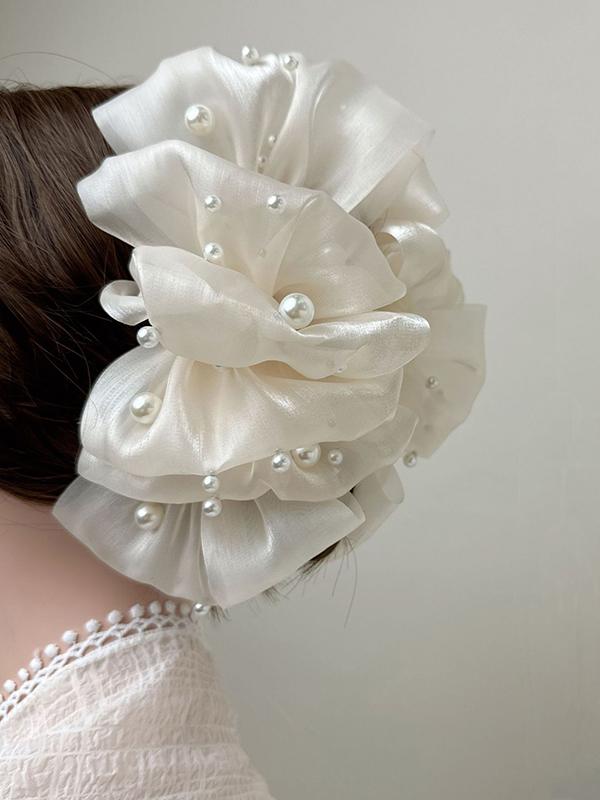 Flower Shape Gauze See-Through Clawclip Hairclaw Product Image