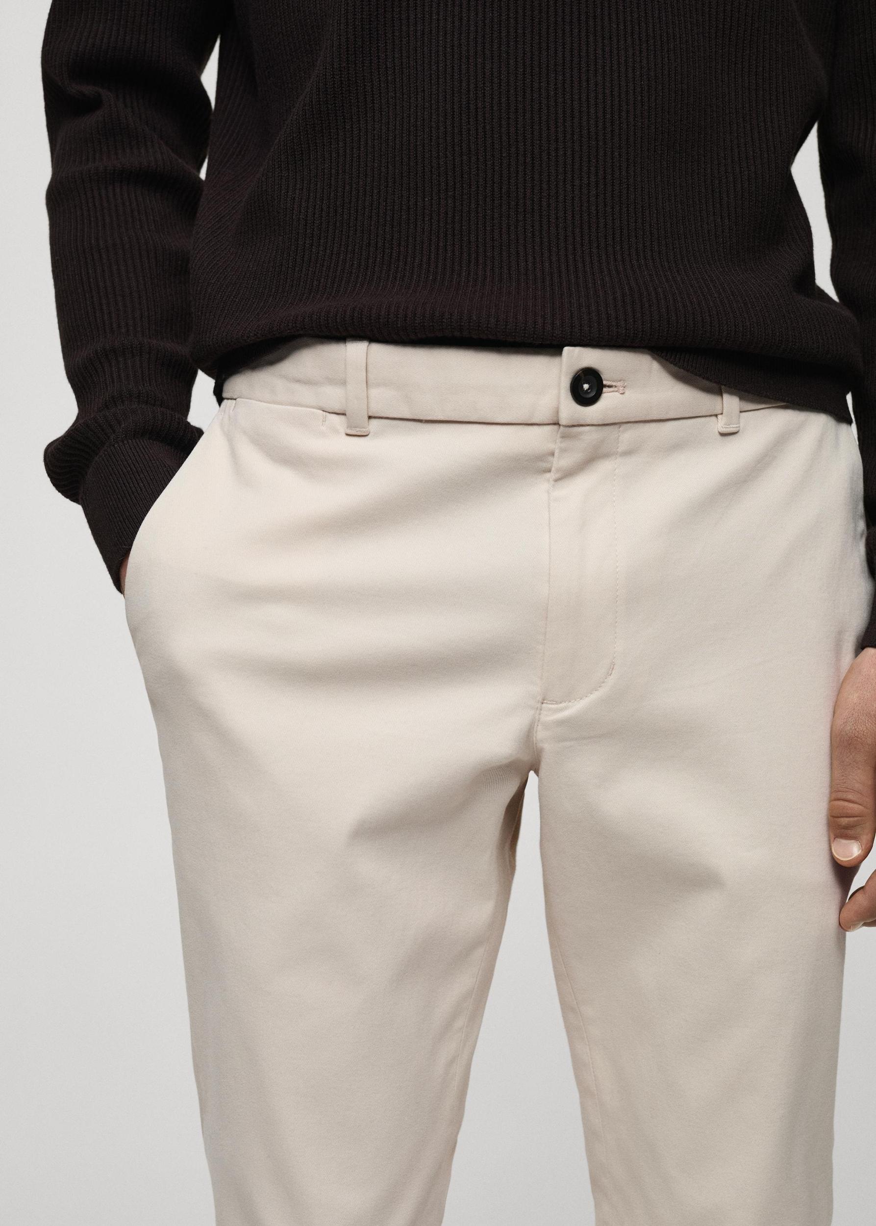 Slim fit serge chino pants - Men | MANGO USA Product Image