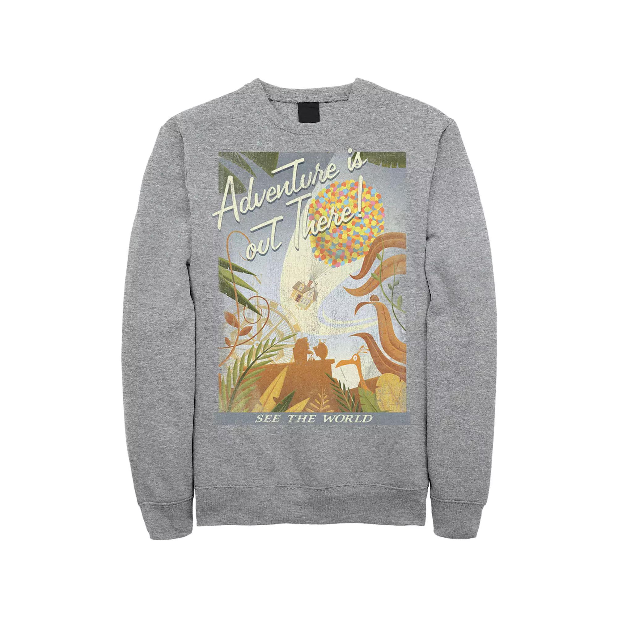 Disney / Pixar's Up Men's Poster Distressed Vintage Sweatshirt,  Product Image