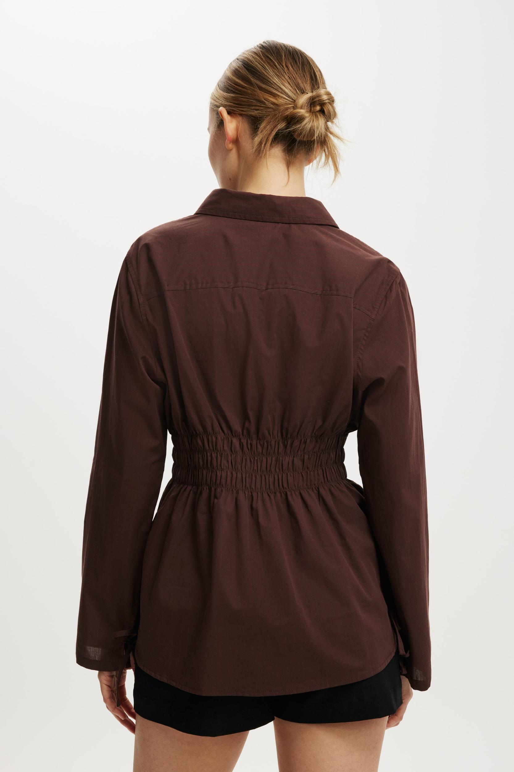 Gathered Long Sleeve Shirt Product Image