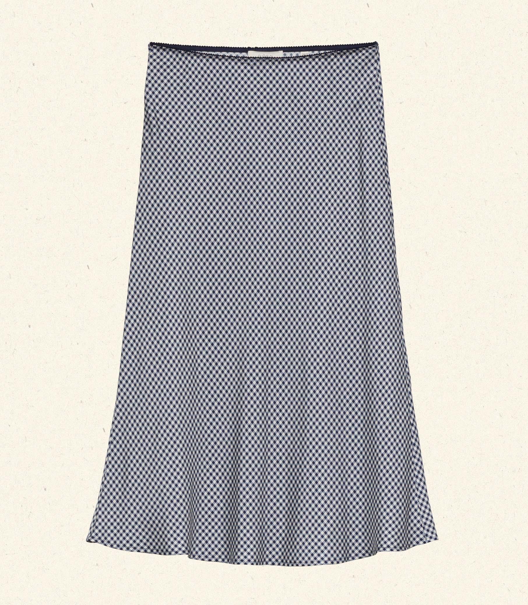 ELOWENA SKIRT -- SANTA MARINA GINGHAM Product Image