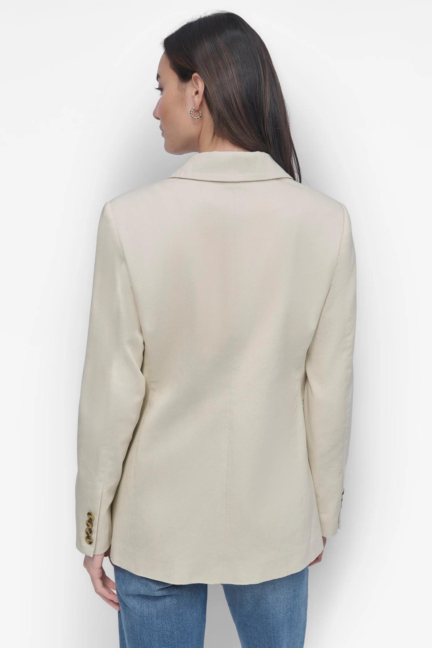SINGLE BUTTON BLAZER WITH CUT AWAY HEM Product Image