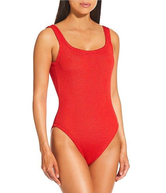 Antonio Melani Crinkle Classic Square Neck Tank One Size One Piece Swimsuit Product Image
