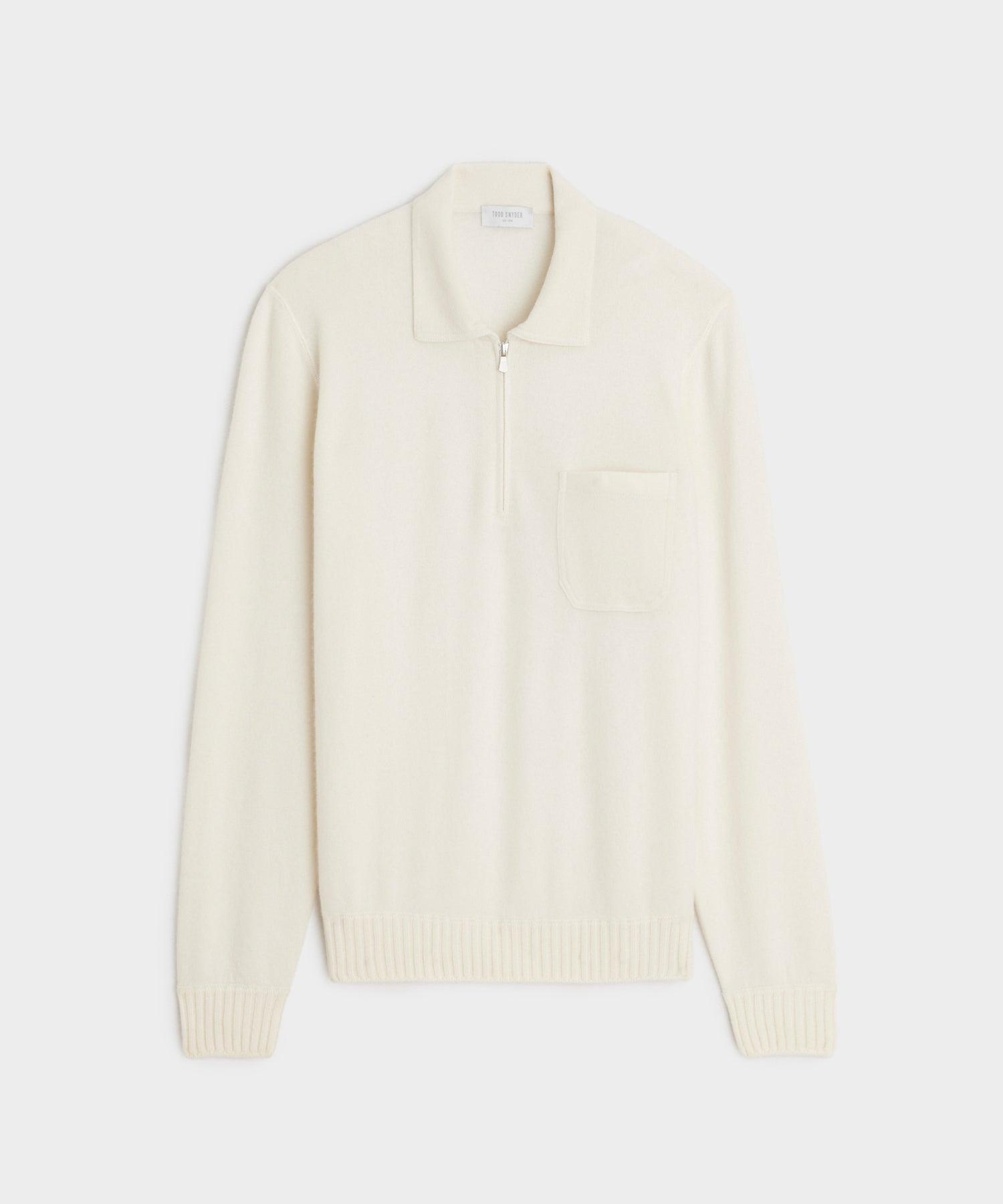 Italian Cashmere Half-Zip Sweater Polo Product Image