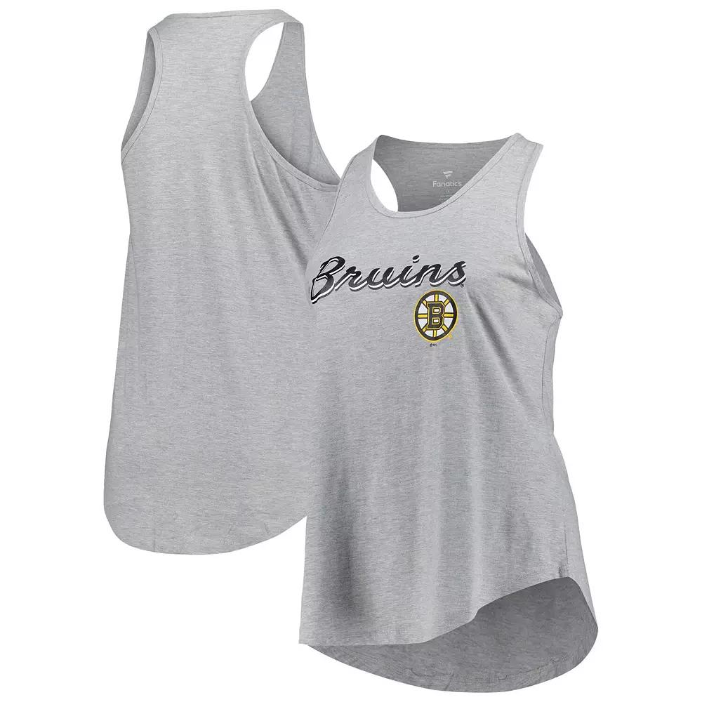 Women's Fanatics Branded Heather Gray Boston Bruins Plus  Product Image