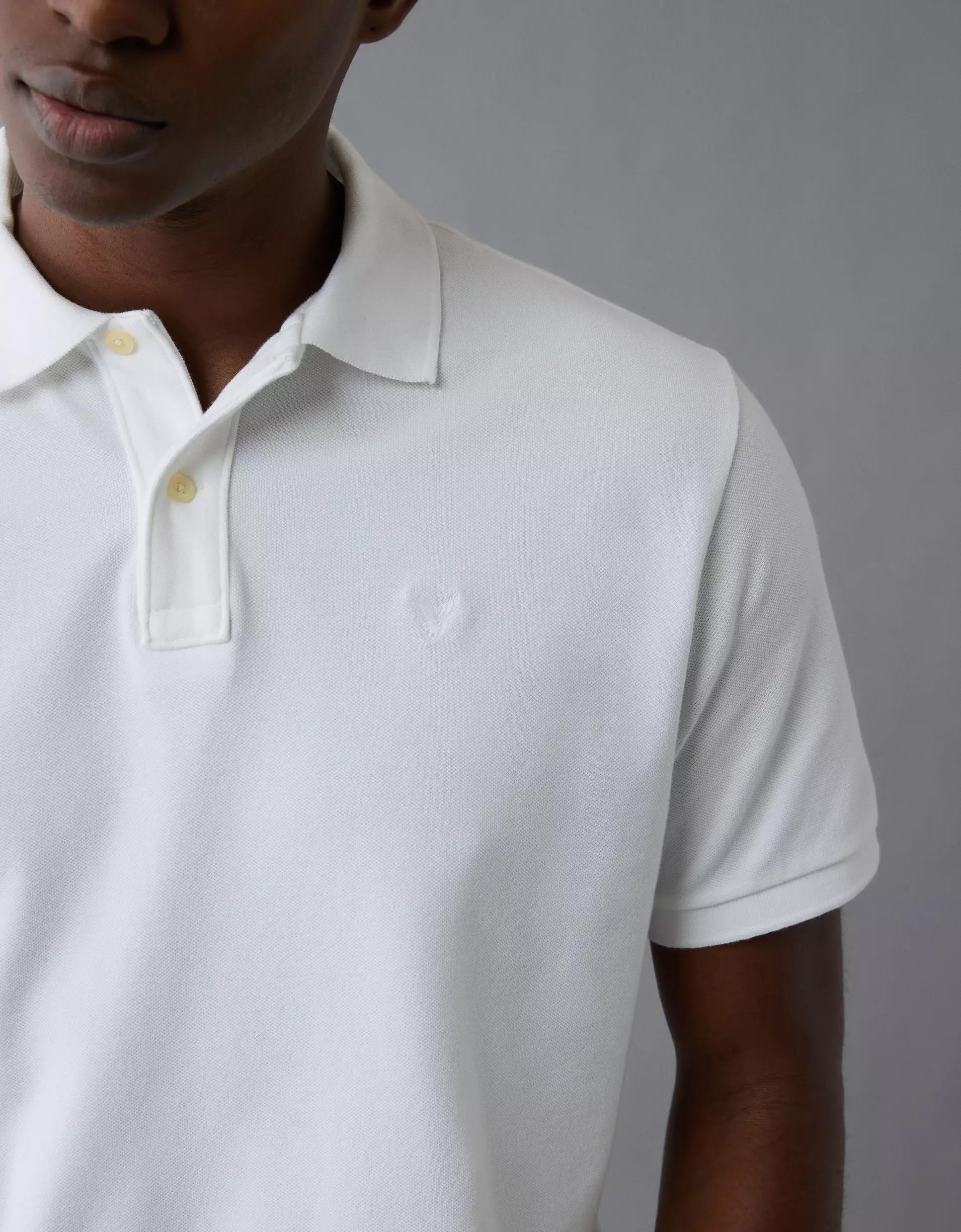 AE Lived-In Stretch Pique Polo Shirt Product Image