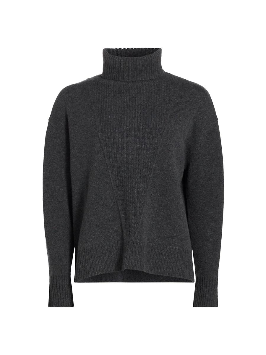 Womens Ribbed Cashmere Turtleneck Product Image