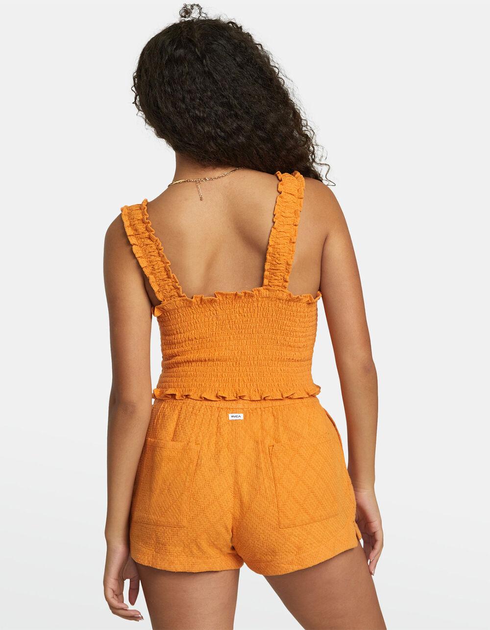 RVCA Terrace Womens Crop Tank Top - TANGERINE Product Image