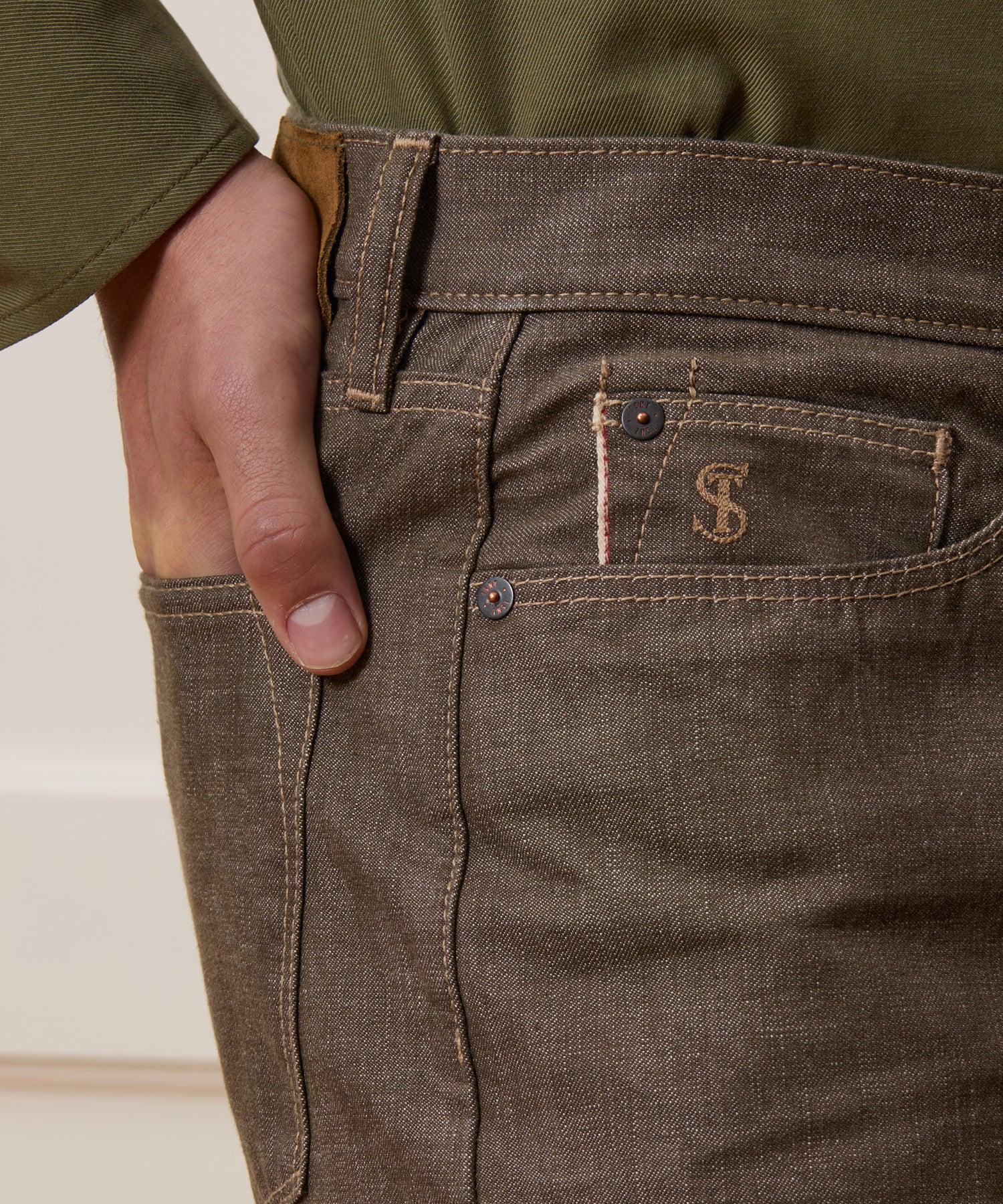 Slim Lightweight Japanese Selvedge Jean in Whiskey Product Image