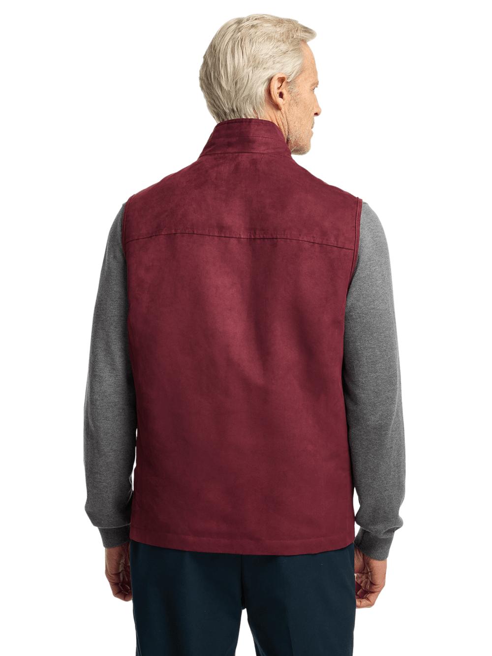 Microsuede Vest - Burgundy Product Image