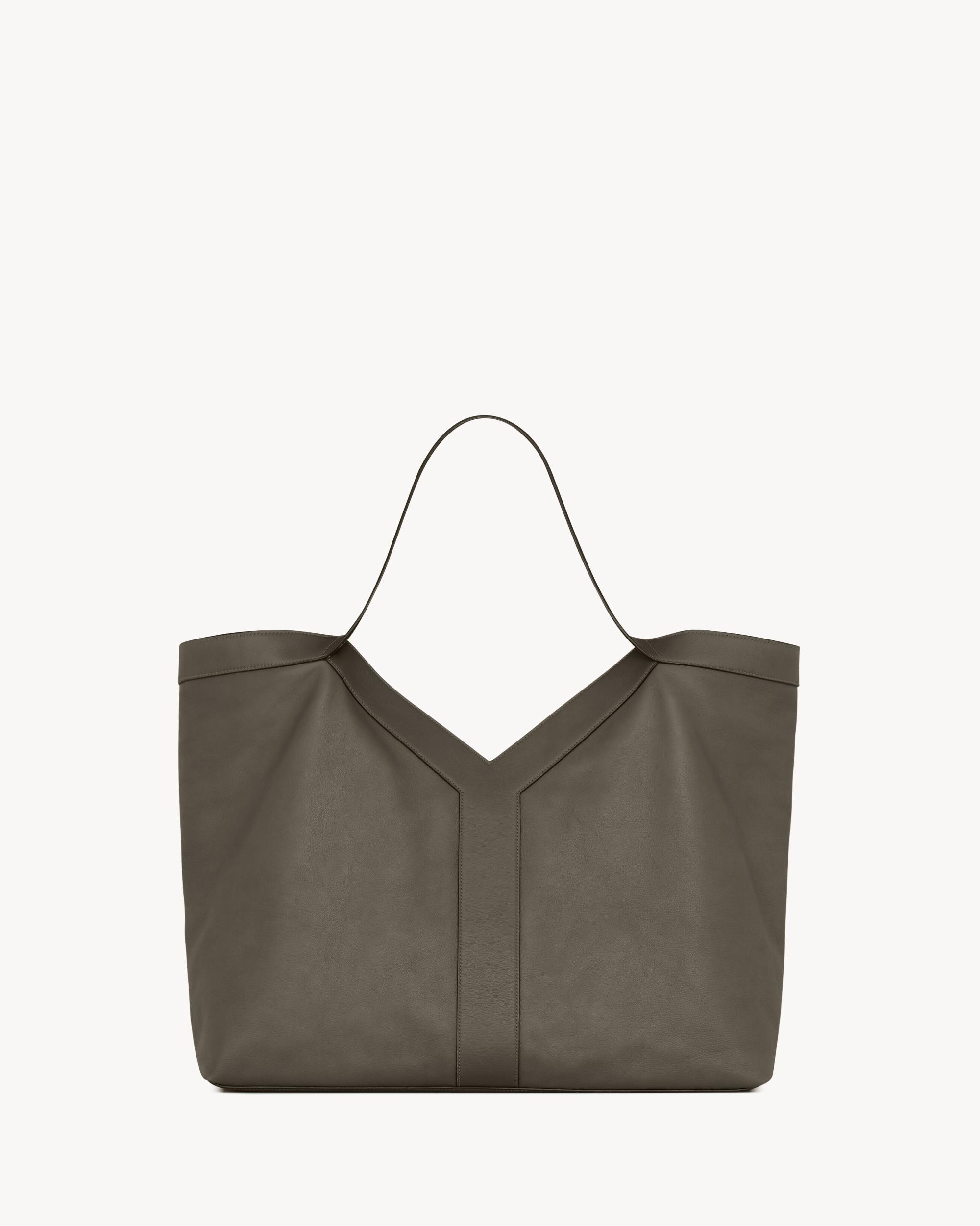 Y Large tote in smooth leather Product Image