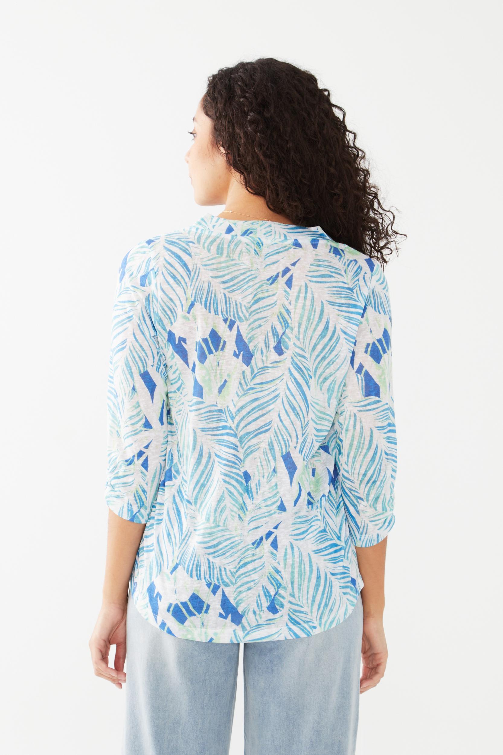 3/4 sleeve v neck top Product Image