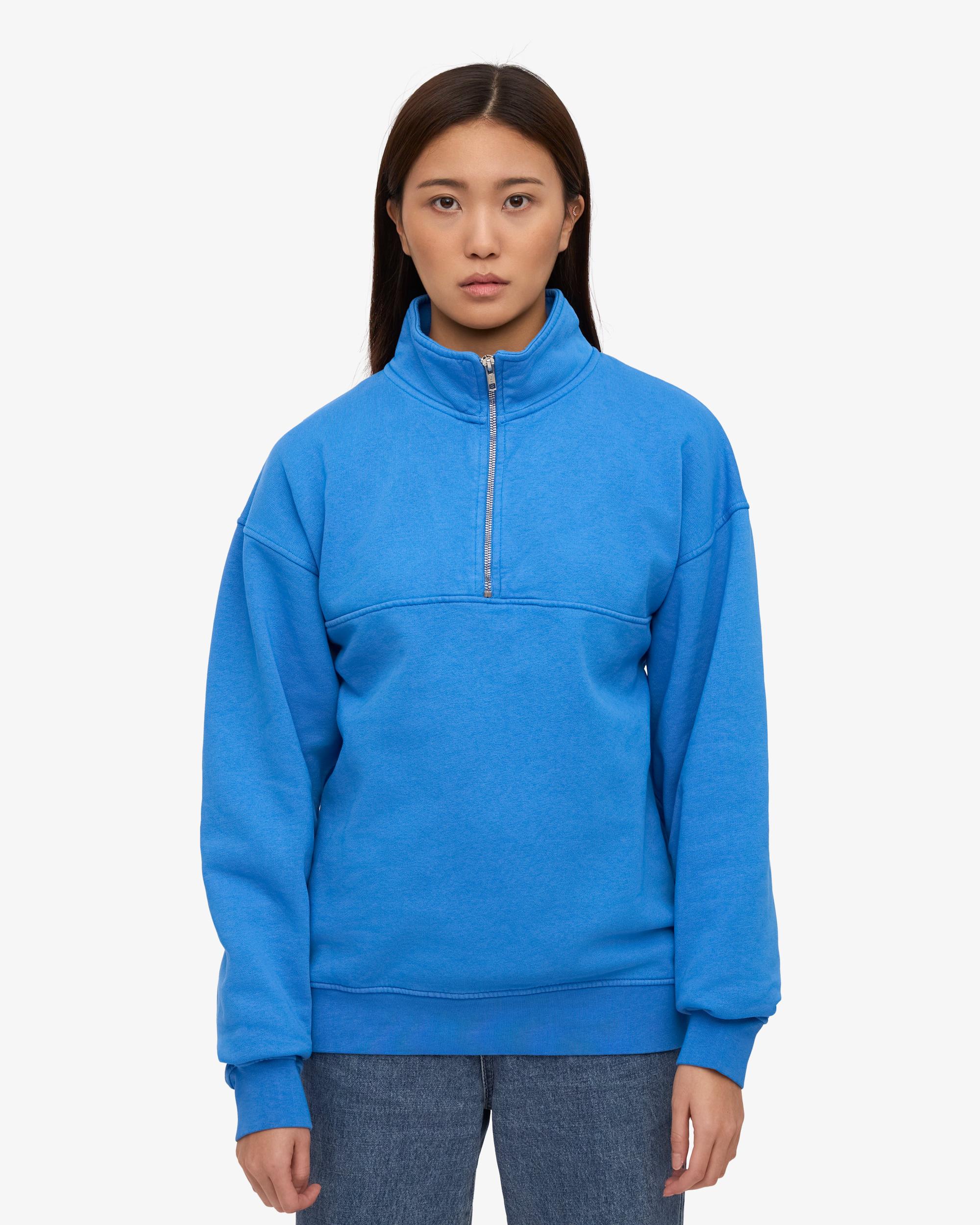 Organic Quarter Zip - Pacific Blue Product Image