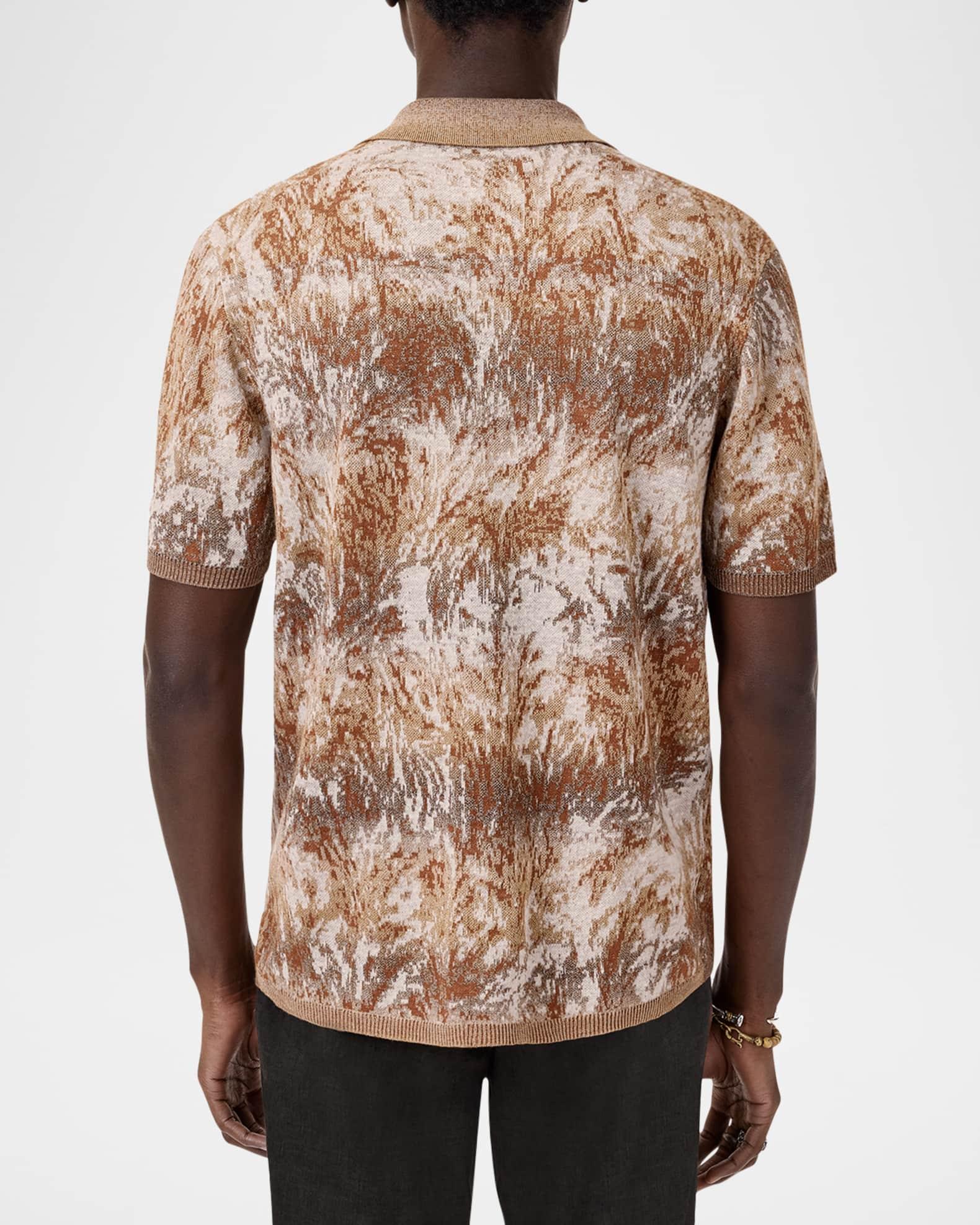 Men's Demonte Palm Jacquard Short-Sleeve Shirt Product Image