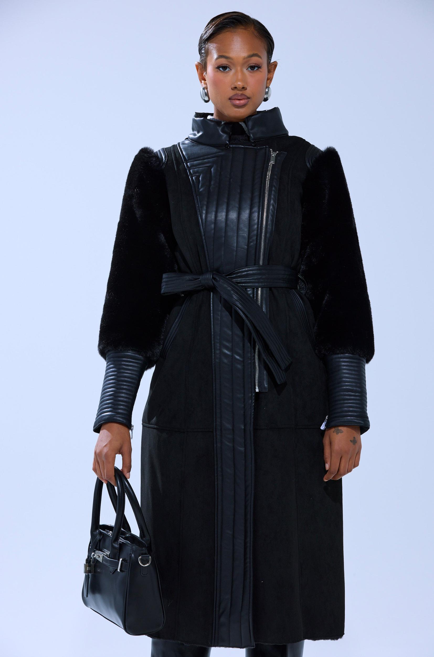 GOODIE MIXED MEDIA COAT Product Image