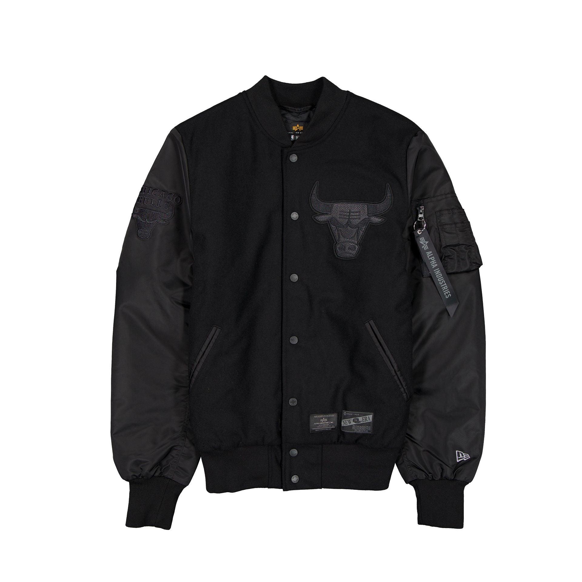 Alpha Industries x Los Angeles Lakers MA-1 Wool Varsity Jacket Black Male Product Image