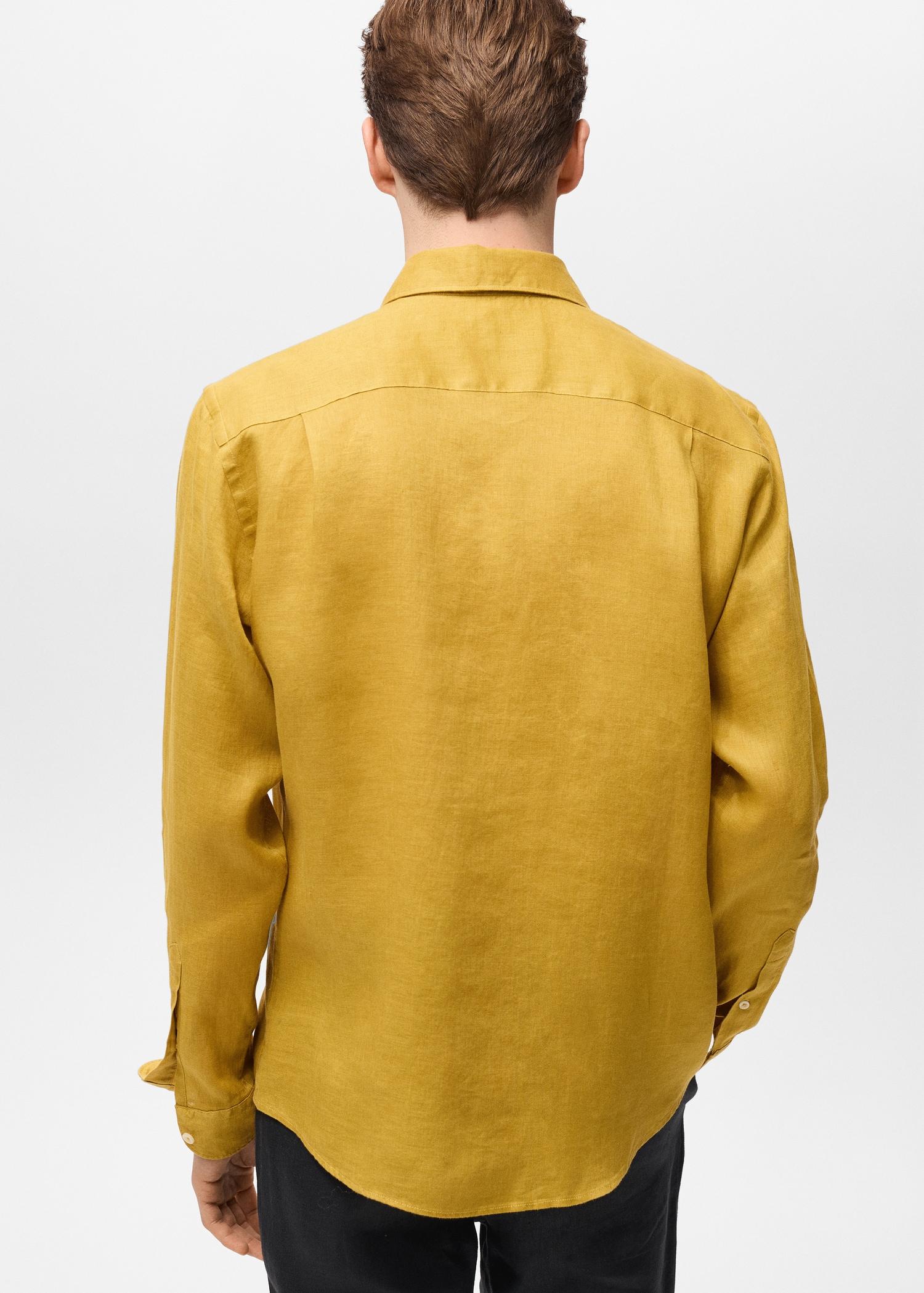 Linen 100% shirt - Men | MANGO USA Product Image