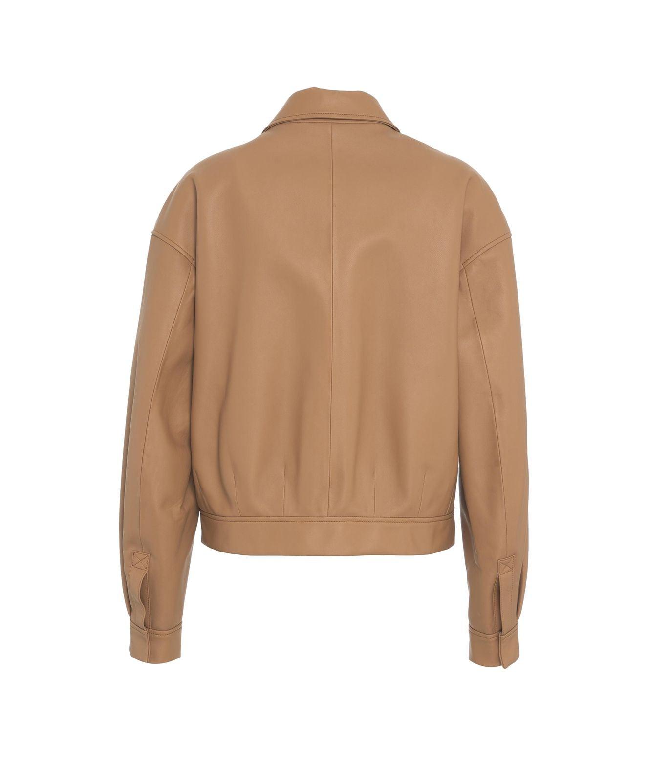 Leather bomber jacket Product Image