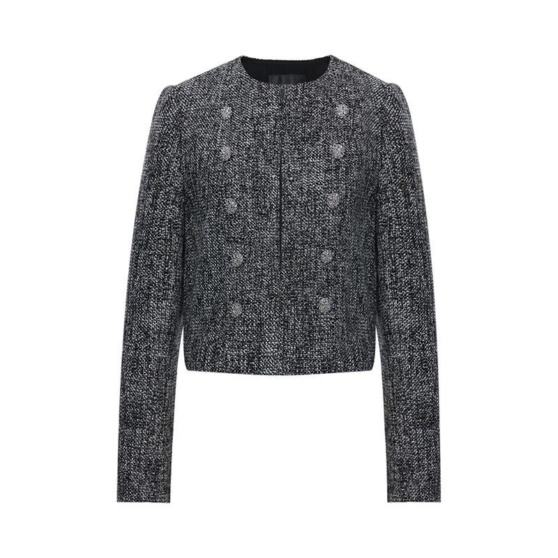 Classic Tweed Cropped Women Jacket Product Image