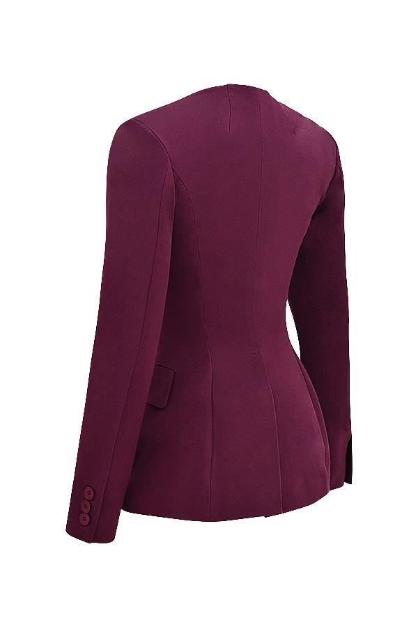Theodora  wine deep v blazer - sale Product Image
