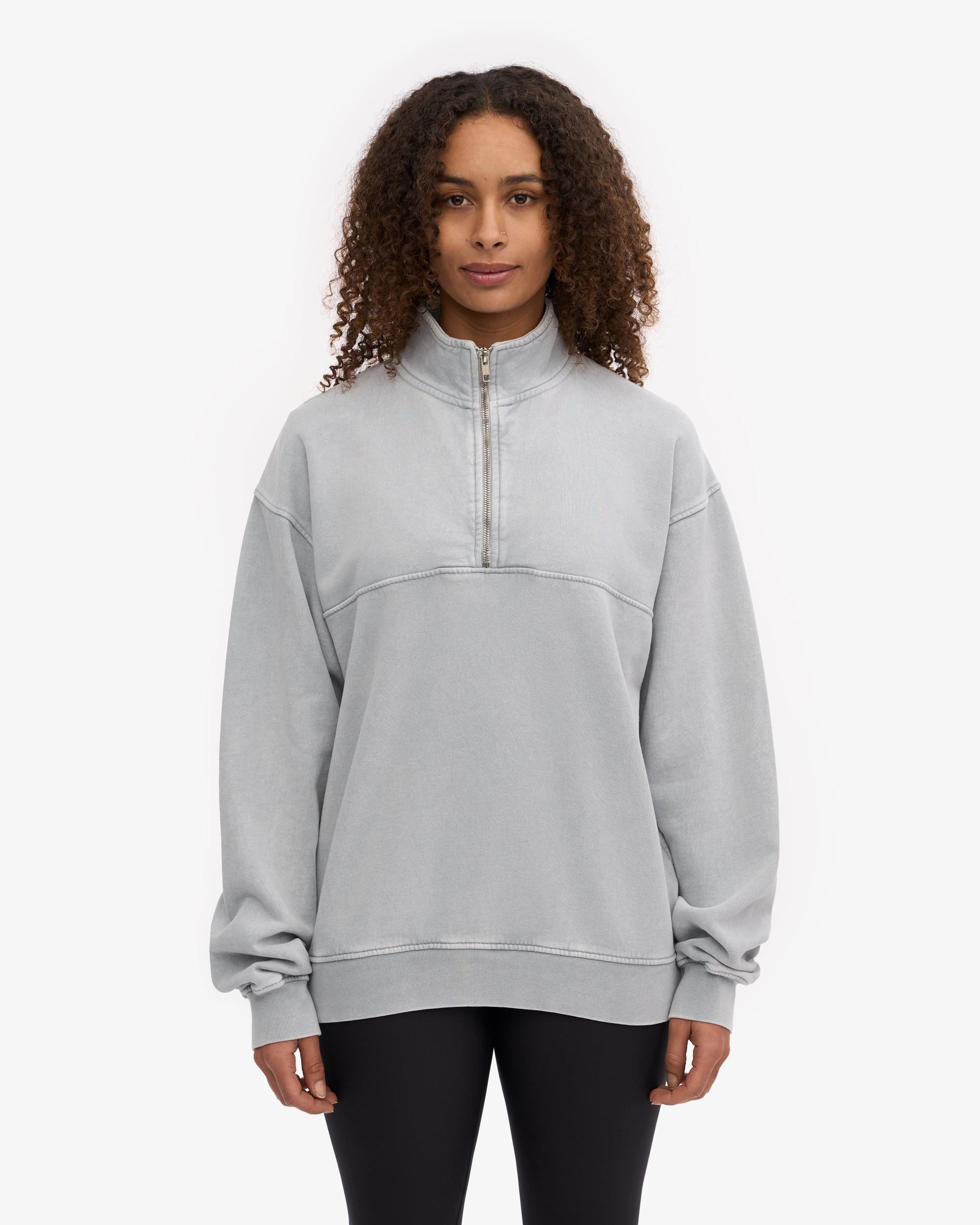Organic Quarter Zip - Faded Grey Product Image