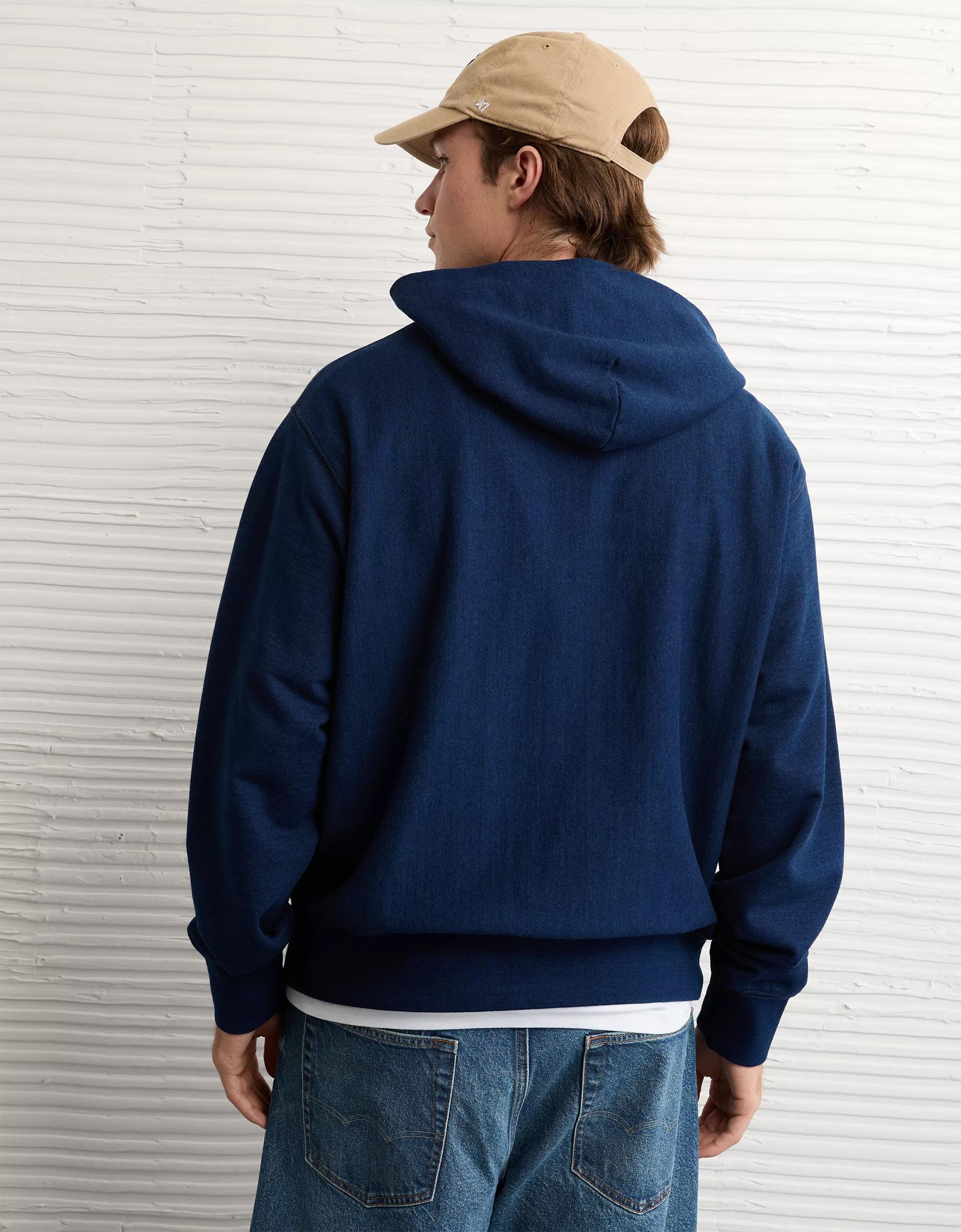 AE Heavyweight Terry Indigo Hoodie Product Image
