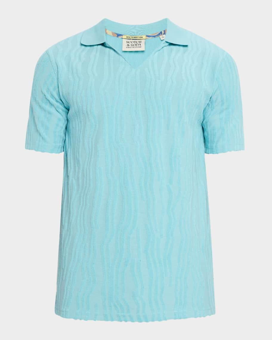 Men's Jacquard Terry Polo Shirt Product Image